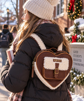 Cashew ~ Dr. Martens   HEART 2-in-1 Backpack/ Crossbody Bag MSRP$180 Fun & Chic