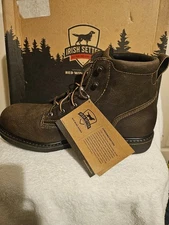 Red Wings Shoes- Irish Setter Farmington 6" Soft Toe Size 11.5 in Brown