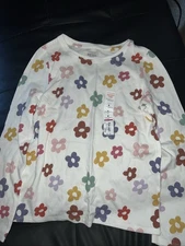 Jumping Beans Flower Girls Long Sleeve Shirt Size 8