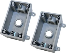 Single-Gang Electrical Box, Suitable 1/2-Inch or 3/4-Inch Electrical Conduit ...