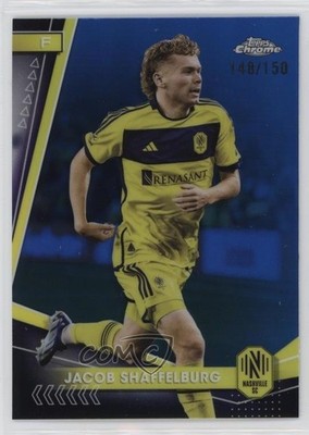 2024 Topps Chrome MLS Blue Refractor 148/150 Jacob Shaffelburg #173 p6a