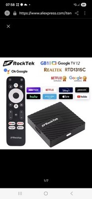 RockTek GB1 TV Dongle Netflix Google zertifiziert 2GB DDR4 32GB eMMC Realtek1315C