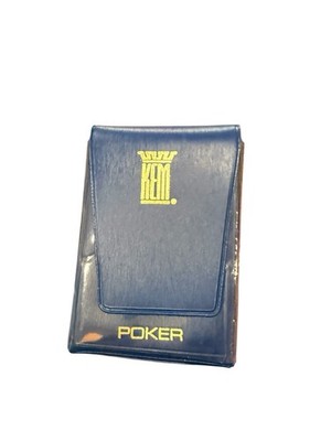 Vintage Blue KEM Arrow Wide Size Plastic Playing Cards w/ Case Poker Deck