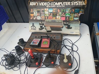 Atari 2600 Video Computer System w/ Joysticks, Paddles & Games CX-2600 A