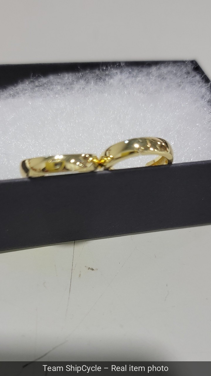 with packaging Gold Plated  Solid 10mm Sterling S… - image 8