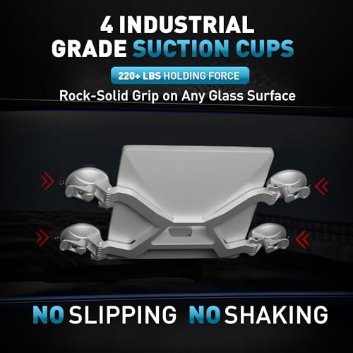 Starlink Mini Mount – Suction Cup Mount & Included 10ft Car Charger Cable white