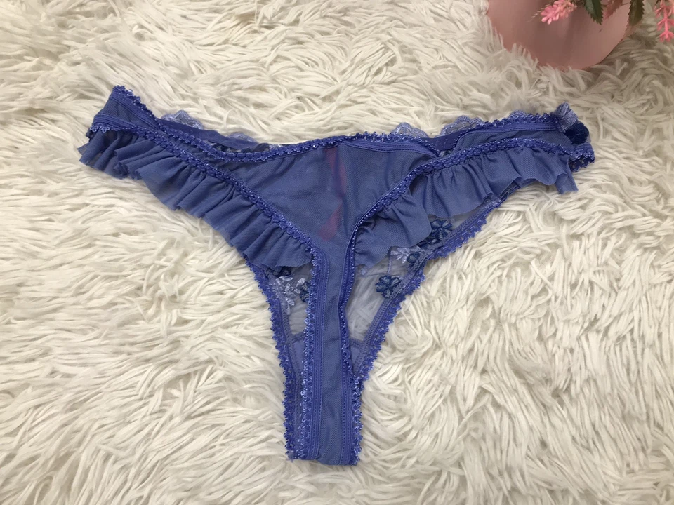 Women's SEVEN TIL MIDNIGHT thong lace Embroidere Flounce Panties sz 1X - 2X NWOT - Image 4 of 4