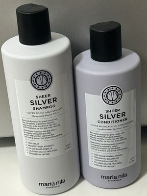 Maria Nila Sheer Silver Shampoo 11.8 oz & Conditioner 10.1 oz for Blondes/ Grey