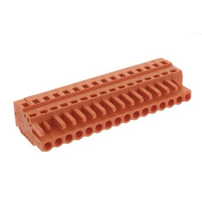 WAGO 231-316/026-000 Plug Term Block 16 Pos 5.08mm 12-28AWG Orange Latch