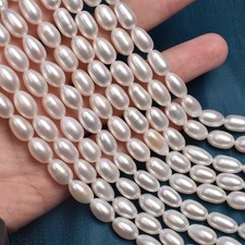 Loose Pearl Beads Natural Freshwater Baroque Rice Shape for DIY Jewelry Making