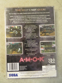 Sega Saturn AMOK Complete In Box Authentic