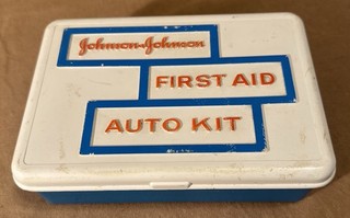 Vintage Johnson & Johnson First Aid Auto Kit WITH Awesome Original Contents