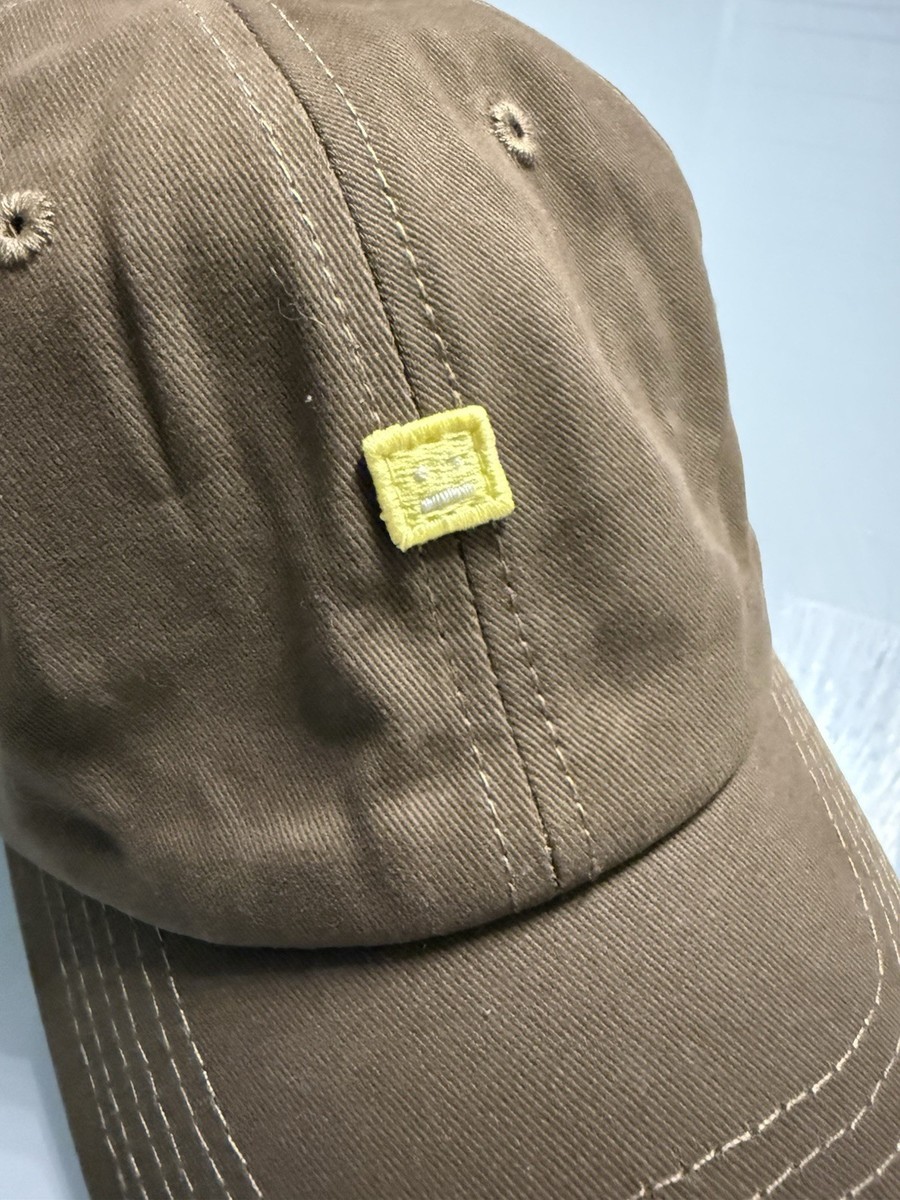 Acne Studios Eddy Face Cap Brown Adjustable Cotton Hat | eBay