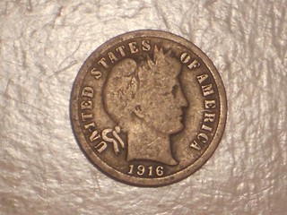 1916 S Barber Dime (ORIGINAL CHOICE TONING & ATTRACTIVE)