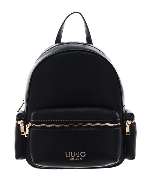 LIU JO Evrim Backpack M Rucksack Freizeitrucksack Rucksack Nero Schwarz Neu-image