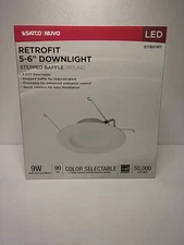 Satco S11801R1 Adjustable LED Recessed Light Trim, Dimmable, Non-IC Rated