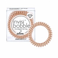 Invisibobble Slim Spiral Hair Tie - Bronze and Beads - 3 Pack