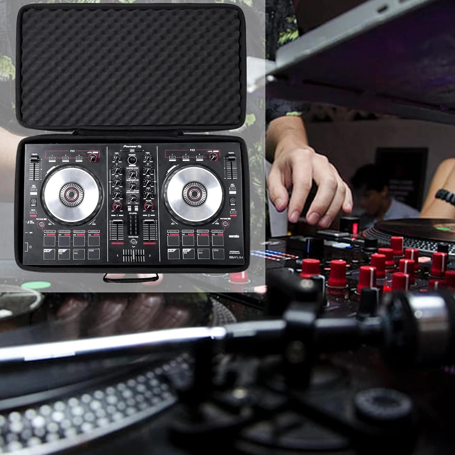 khanka Hard Travel Case Replacement for Pioneer PRO DJ (DDJ-FLX4) 2-deck Rekordb