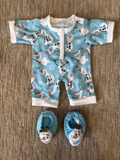 Conjunto de pijama Build a Bear Frozen Outfit Olaf para dormir pantuflas muñeco de nieve