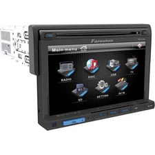 FARENHEIT TI-710B 1 DIN CAR BLUETOOTH DVD/CD PLAYER 7" LCD TOUCH SCREEN MONITOR