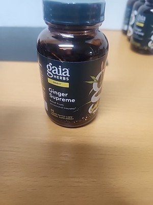 Gaia Herbs Ginger Supreme 60 Capsules Healthy Digestion - Nausea Support Fresh