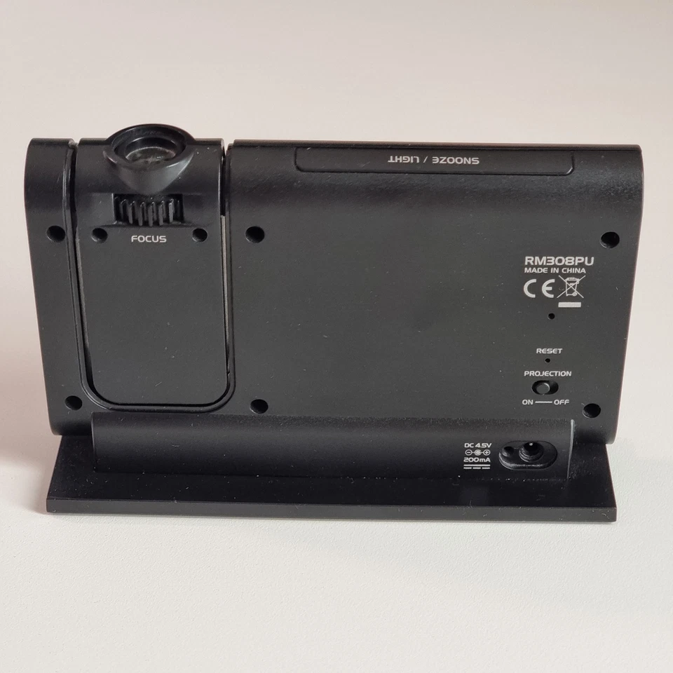 Reloj despertador de proyección clásico Oregon Scientific RM308P - negro Foto 3 de 4