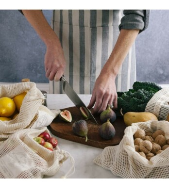 Sage Reusable Produce Bags - Organic Cotton Mesh Zero Waste Biodegradable...