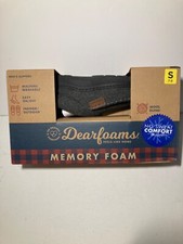 NWB Dearfoams Memory Foam Men's Slippers Dark Heather Gray -SIZE S