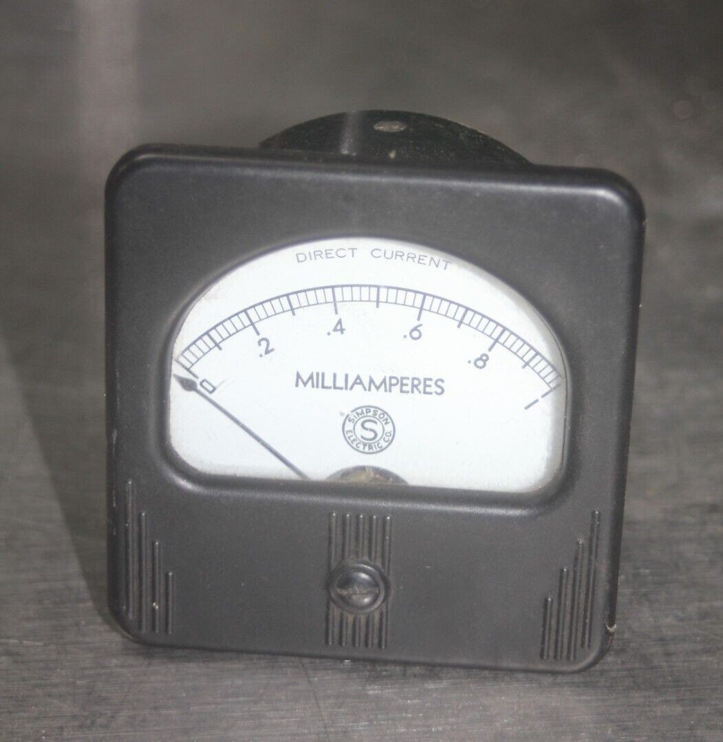 Simpson Milliamperes DC Meter 0/1 | eBay