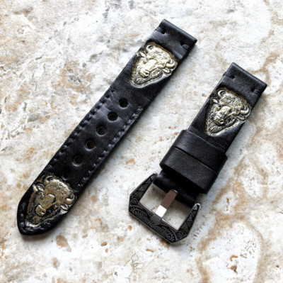 Bison Geprägte Akzentuierte Band Armband für Google Pixel Uhr 4 3 45mm -A22