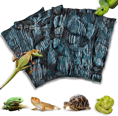 Hemobllo 3D Kork Terrarium Hintergrund – 45x28x3,5 Cm, Aus PU-Material | Für Aquarium, Reptilien & Schildkröten