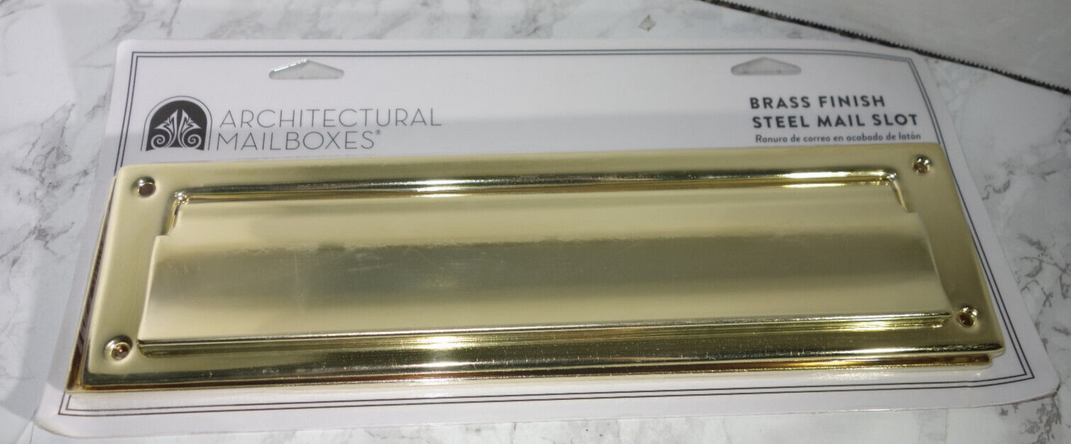 Es Steel Mail Slot Door Letter Box Opening Brass Finish