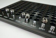 ER16 horizontal metric 10UP Collet Rack with sizing post