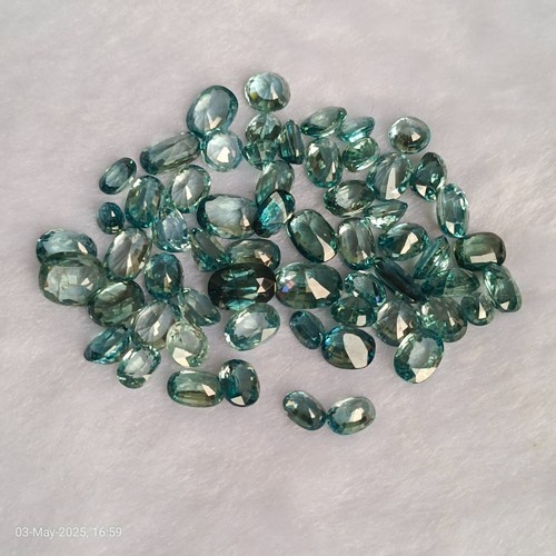 Lote de piedras preciosas sueltas de circón azul natural de 118 quilates para hacer joyas de diseñador - Imagen 2 de 8