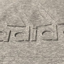 Adidas Youth Boys Gray Hoodie 3D Logo Sweatshirt Sz Medium