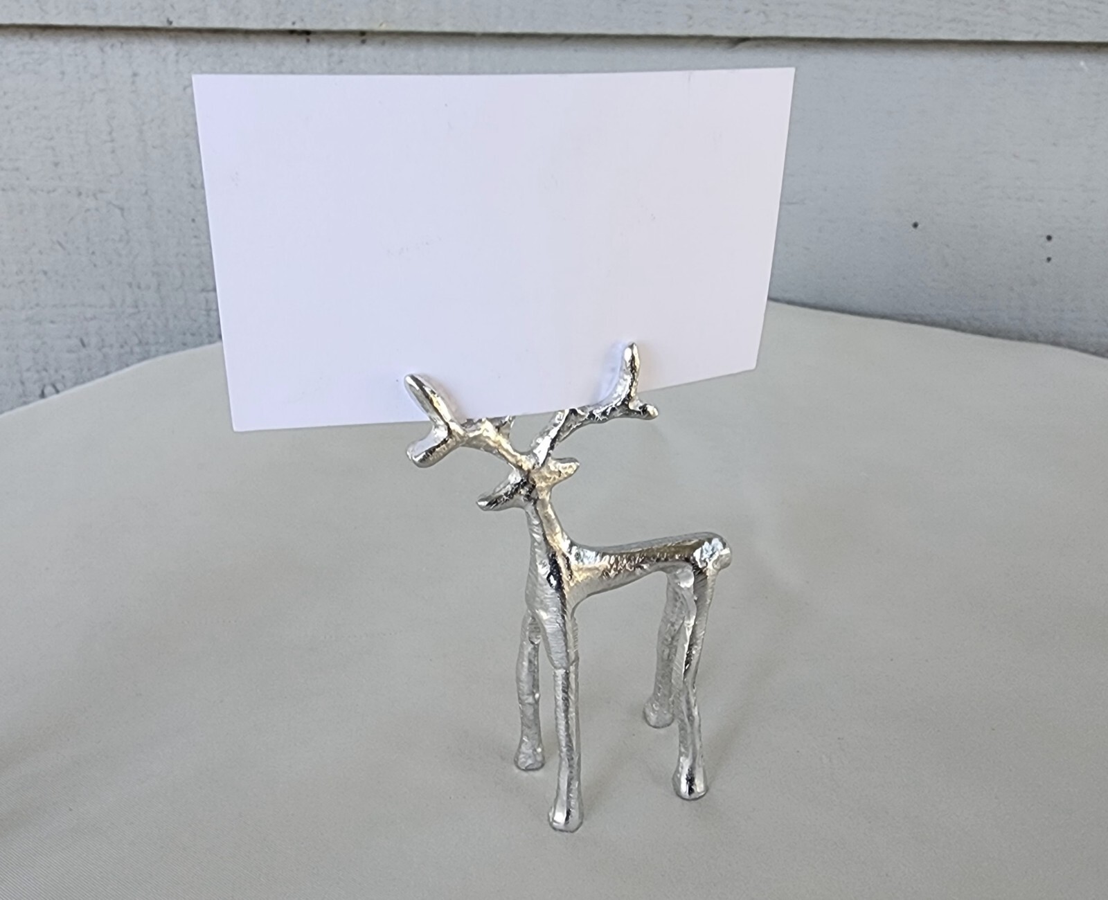 8 Pottery Barn Silver Aluminum SCULPTED TWIG REINDEER Place Card Holders...Rare! eBay