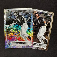 2022 Topps Chrome Jake Burger Black & White Diamond Refractor + Base Rookie RC