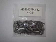 MONEL SOLID RIVETS MS20427M3-12 BAG OF 4OZ COUNT NEW