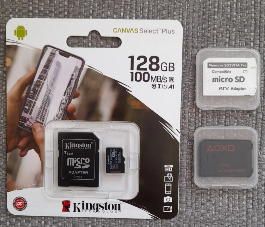 READ DESC! PSVITA 128GB Kingston MicroSD + Sd2vita Adapter (VITA NOT INCLUDED) - Image 3 of 4