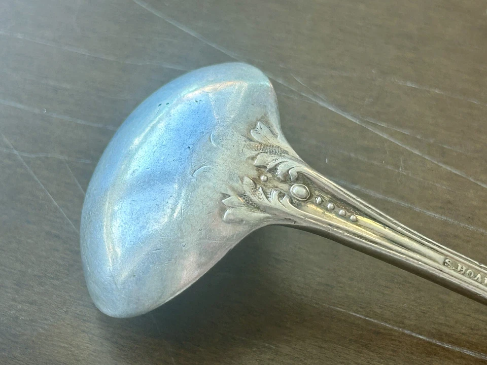 "Antigua moneda de Estados Unidos de la década de 1850 cucharón de plata del Imperio de 6 1/4"" de S. HOARD & Co. Philo Gilbert" Foto 3 de 4