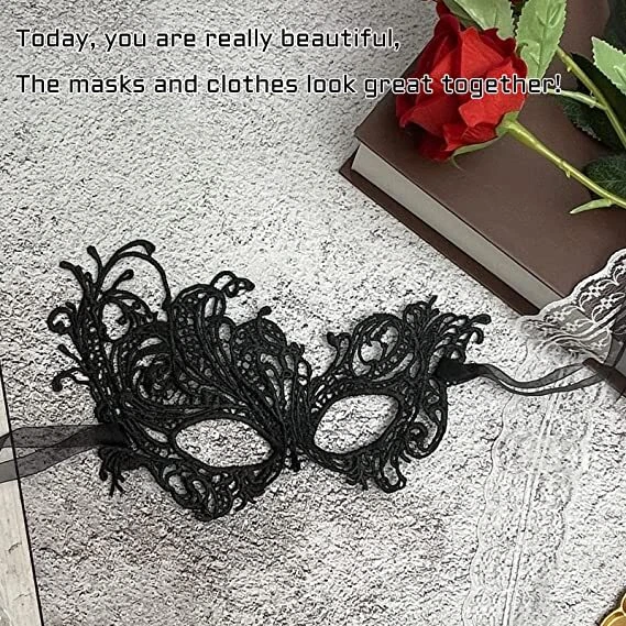 Máscara de olhos de renda feminina sexy máscaras rosto venda para os olhos fantasia decoração festa cosplay - Imagem 3 de 4