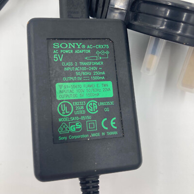 Sony AC-CRX75 AC Power Adapter Model: SA10-0515U