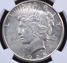 1925 S PEACE DOLLAR NGC MS 62 ALL WHITE WITH A DECENT STRIKE NO GRANULARITY NO