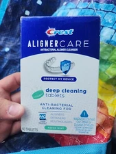 CREST Aligner Care Deep Cleaning Tablets Fresh Mint Retainers 60ct EXP 10/2025
