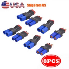 8pcs EC5 to T-Plug Style Male Female Adapter for RC Lipo Battery NO Wire