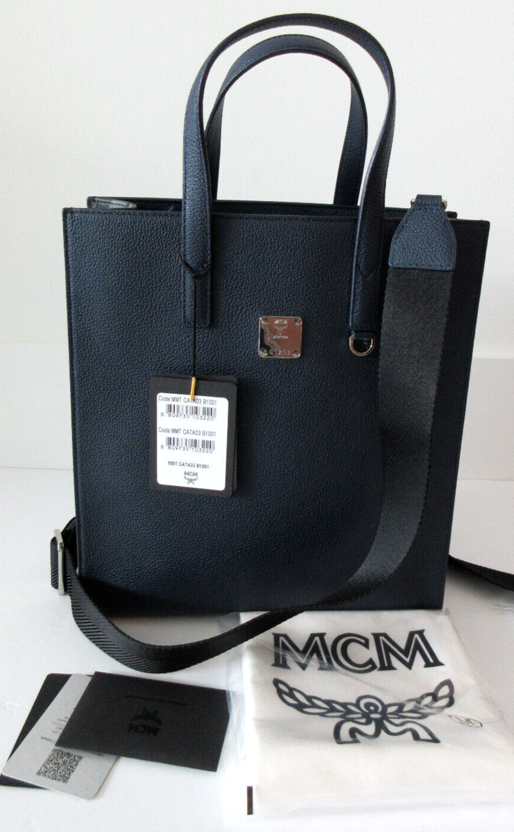 $750 MCM Navy Convertible Crossbody Camo Satchel Bag **SPECIAL
