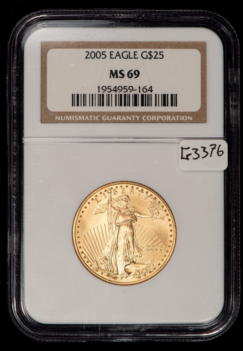 2005 $25 1/2 oz Gold American Eagle - Half Ounce - NGC MS 69 - SKU