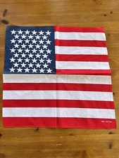 American Flag Bandana 21x21 Star Stripes Red Blue White 4th July Accessorize