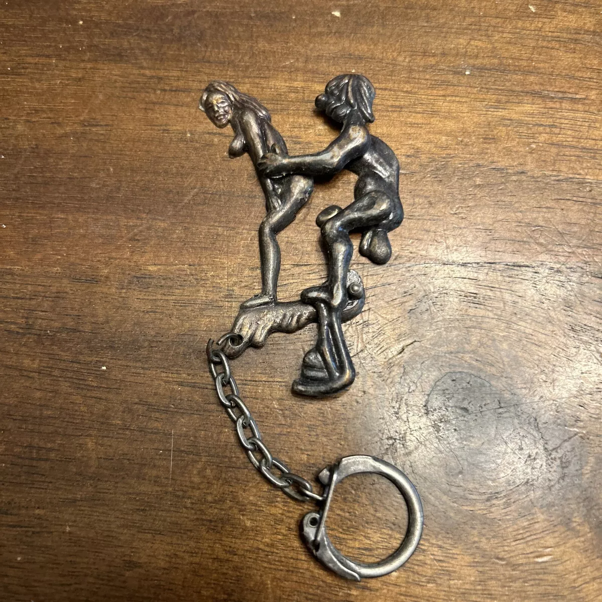 Vintage Man Woman Having Sex Mechanical Metal Keychain Risque Naughty eBay