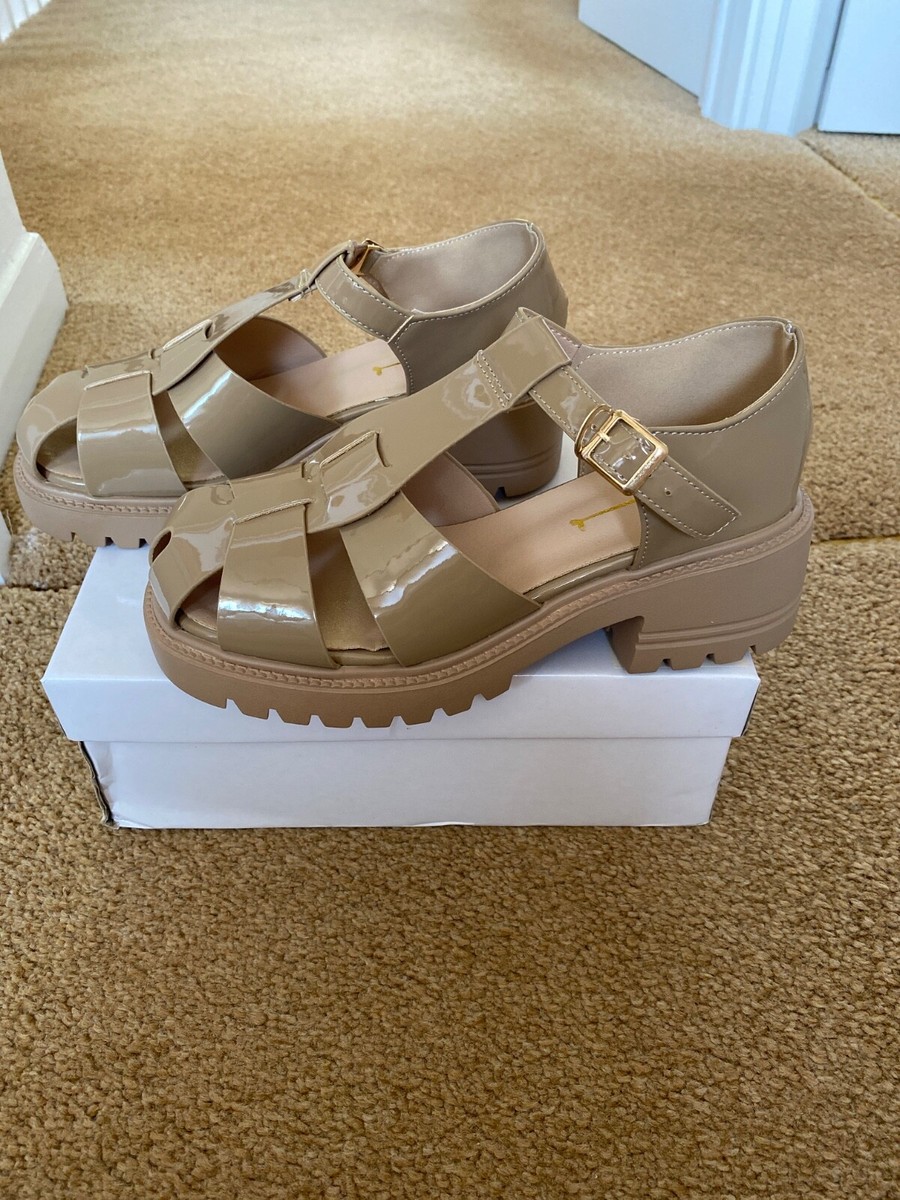 Ladies Sandals Chunky Caged Sandals LOCKDOWN Super Chunky Caged